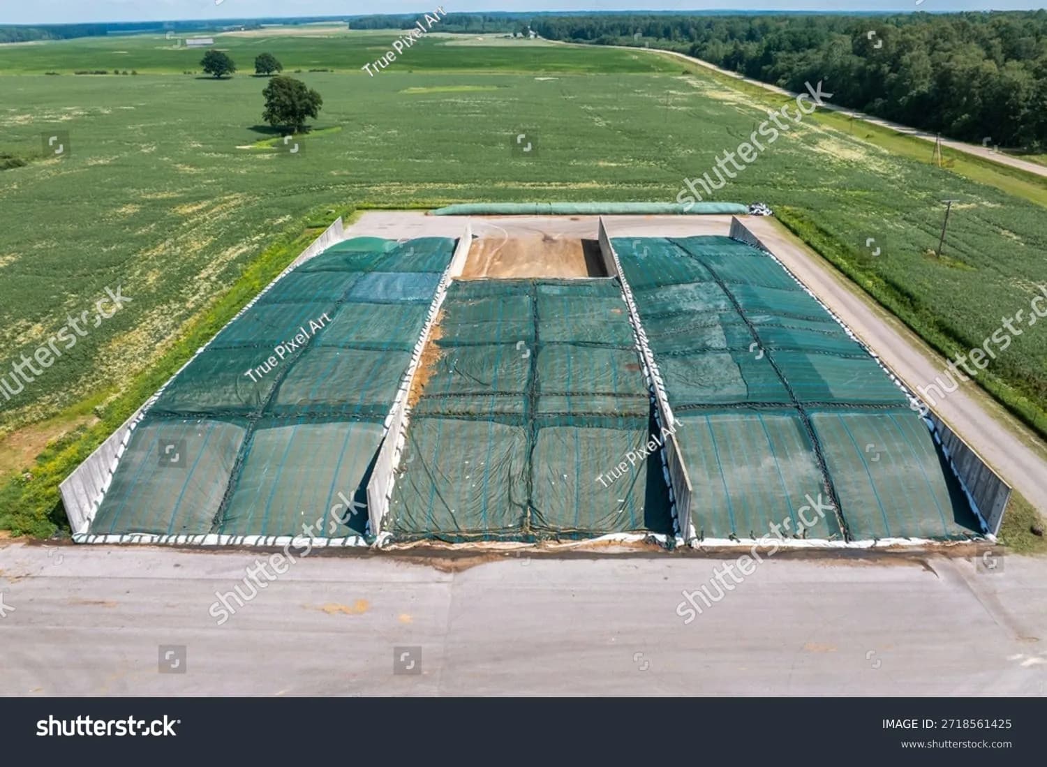 Silage Net Covers with Gravel Bags